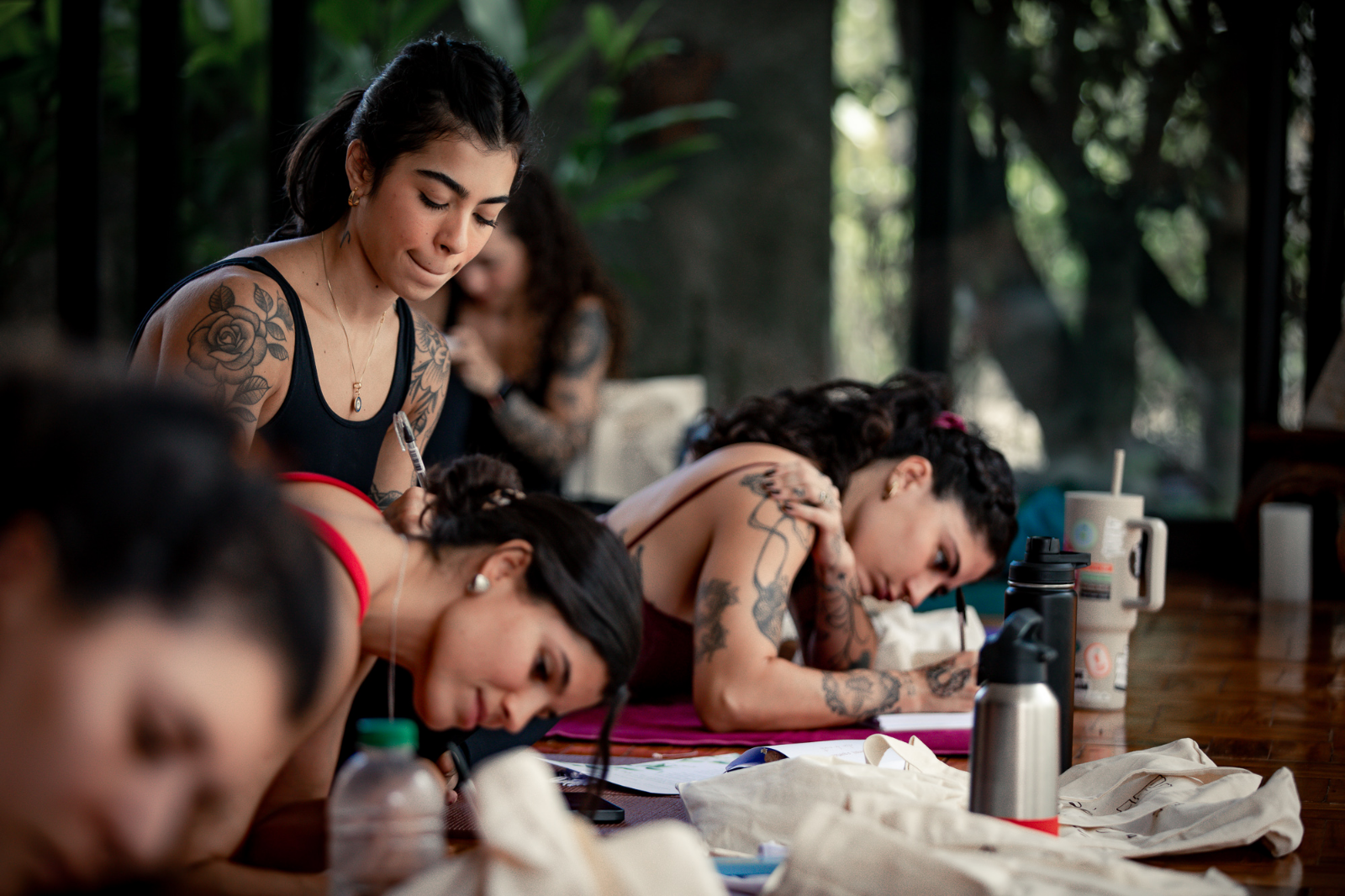 Estudo e escrita durante a prática